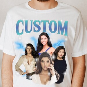 Custom Vintage Girlfriend Bootleg Shirt, Shirt With Girlfriend Face, Wife Husband Gift Tee, Bachelorette Gift, Custom Your Own Picture Idea