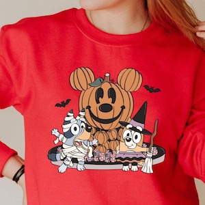 Spooky Season Sweatshirt, Disney Halloween Sweatshirt, Disney Trip Gift, Mickey and Minnie Ears Sweatshirt, Halloween Pumpkin Sweatshirt