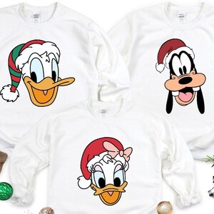 Disney Character Christmas Family Sweatshirt, Disney Family Christmas Sweatshirt, Mickey and Minnie Christmas Sweater, Christmas Party Squad