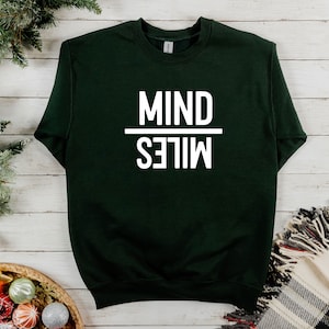 Running Sweatshirt, Workout Sweatshirt, Fitness Sweatshirt, Mind Over Miles Sweatshirt, Be Stronger Sweatshirt, Distance Runner Sweatshirt image 4