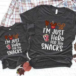 Disney Snacks Shirt, Disney Food Beer Shirt, I&#39;m Here For The Snacks Tee, Disney Couple Gift, Disney World T-shirt, Food and Wine Shirt