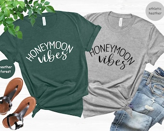 Honeymoon Vibes Shirt, Honeymoon Shirts, Just Married Shirt, Honeymoon Vacation Shirt, Wifey and Hubby Shirts, Wedding Gifts, Couples Shirts
