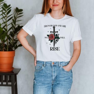 From Blood and Ash We Will Rise Shirt, Bookish T-shirt, Penellaphe Balfour Tee, Kingdoms of Solis Shirt, Prince Of Atlantia Gift,Bookstagram
