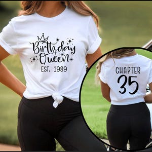 Birthday Queen Est 1989 Shirt, 35th Birthday Gift Idea, Birthday Date Est Shirt, Established Date Birthday Shirt, 1989 Birthday Shirt
