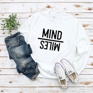 Running Sweatshirt, Workout Sweatshirt, Fitness Sweatshirt, Mind Over Miles Sweatshirt, Be Stronger Sweatshirt, Distance Runner Sweatshirt image 3
