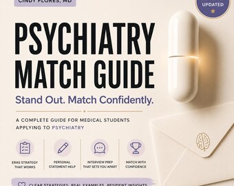 Psychiatry Residency Application Guide | ERAS Personal Statement, Interview Prep & Match Strategy | Medical Student PDF Workbook
