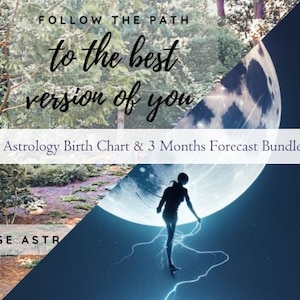 BUNDLE 50+ Seite Astrologie Geburtshorbuch & 3 Monatsvorhersage