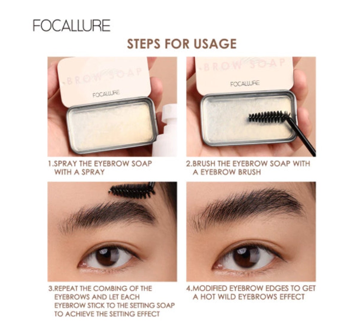 Eyebrow gel Brows Wax Waterproof LongLasting 3D Feathery Wild Etsy