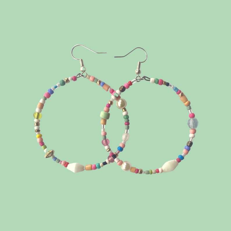 Jumbo Fiesta Peachy Oppy Hoops image 1