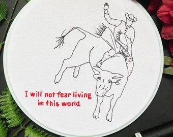 Não terei medo do padrão de bordado. Padrão de 7 polegadas. DOWNLOAD DIGITAL.