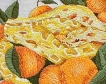 Padrão de bordado bola Python. Padrão de 6 polegadas. DOWNLOAD DIGITAL.