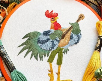 Padrão de bordado Alan-A-Dale. Baixar PDF. Padrão de 6".