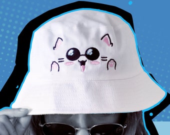 Gojo cat / buckethat / hats / sorcerers / anime / clothes / JJK