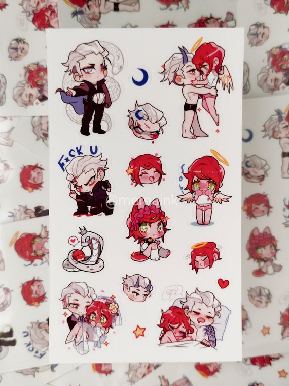Cobra & Sparrow/ Yaoi Couple / Boys love / Gay / stickersheet / cute / clear stickers / journals / decals / decoration /stationary