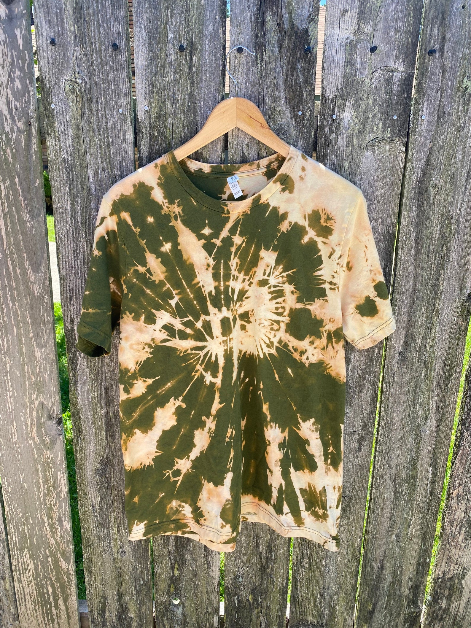 Green Tie Dye Tshirt Etsy
