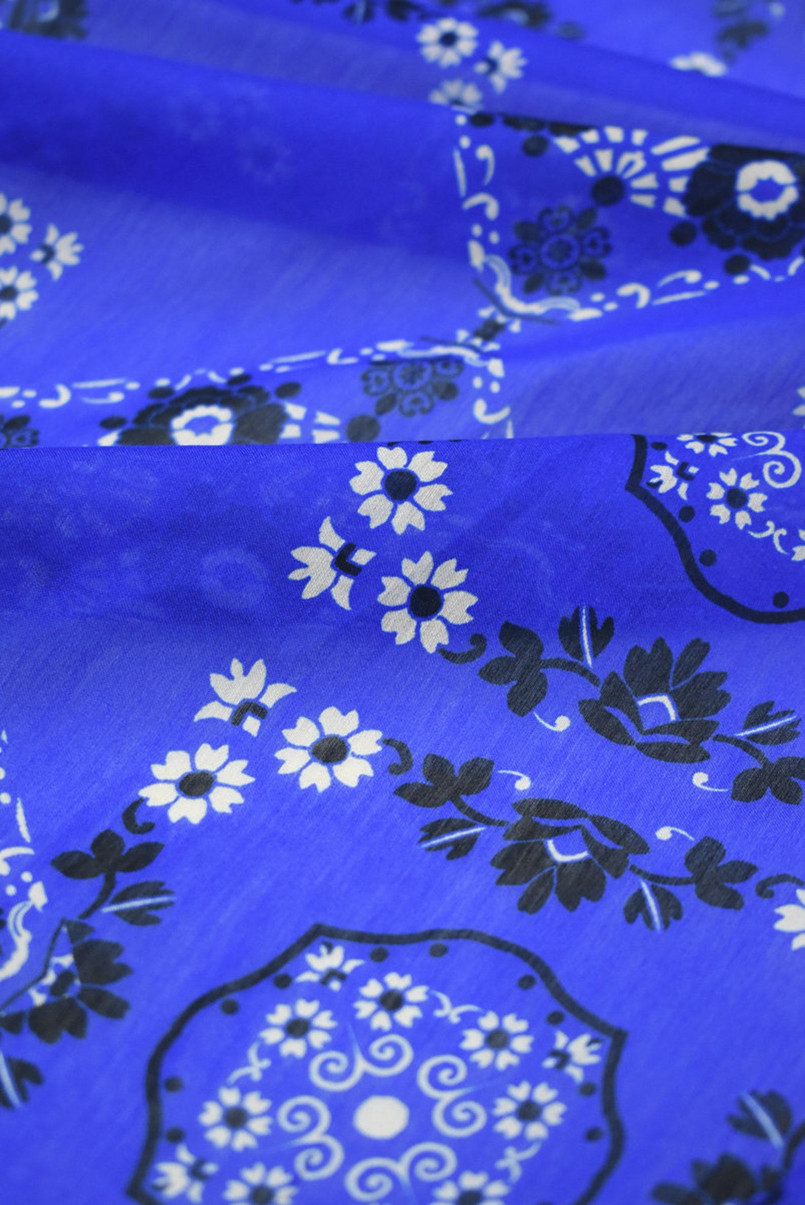 Cambric cotton fabric. Cambric Silk fabric. Cambric blue Etsy