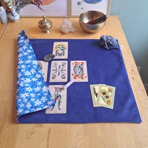 Alfombra de dibujo de oráculo y tarot de terciopelo / mantel de dibujo / altar