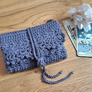 Pochette tarot, cartes, oracle au crochet