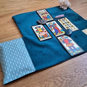 Tarotzakje / orakelzakje / tarot tekenmat, kaarten, fluwelen orakel / nomadische tekenmat / altaar