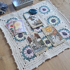 Tapis de tirage tarot au crochet / tapis décoration crochet / napperon