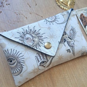 Pochette tarot, cartes, oracle, jeu motif astrologie