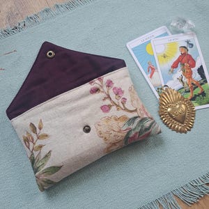 Pochette tarot, cartes, oracle, jeu coton