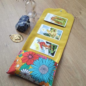 Pochette réversible tarot, cartes, oracle en velours