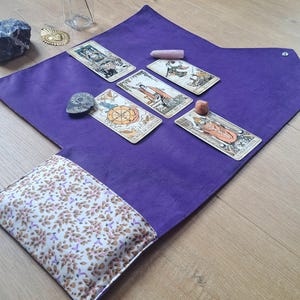 Tarotbuidel / draagbare tarottrekzak / tarottrekmat, kaarten, fluwelen orakel / draagbare trekmat / altaar