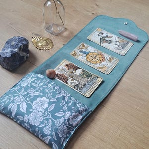 Pochette réversible tarot, cartes, oracle en velours