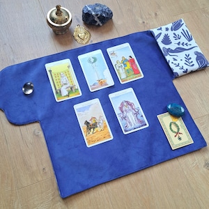 Pochette réversible tarot, cartes, oracle en velours