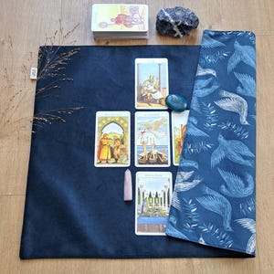 Tapis de tirage oracles et tarots en velours / nappe de tirage / autel