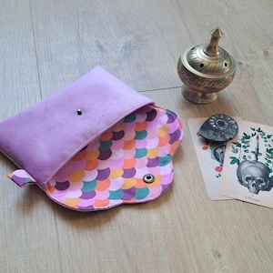 Tarocchi, carte, oracolo, custodia per mazzo in velluto viola