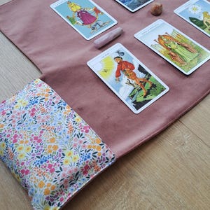 Tarot etui / orakel etui / tarot leesmat, kaarten, fluwelen orakel / nomadische leesmat / altaar