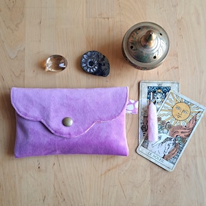 Pochette tarot, cartes, oracle, jeu en velours violet