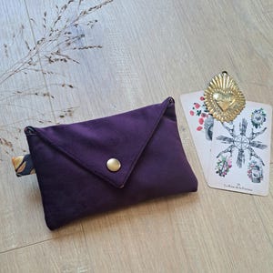 Pochette tarot, cartes, oracle, jeu en velours violet