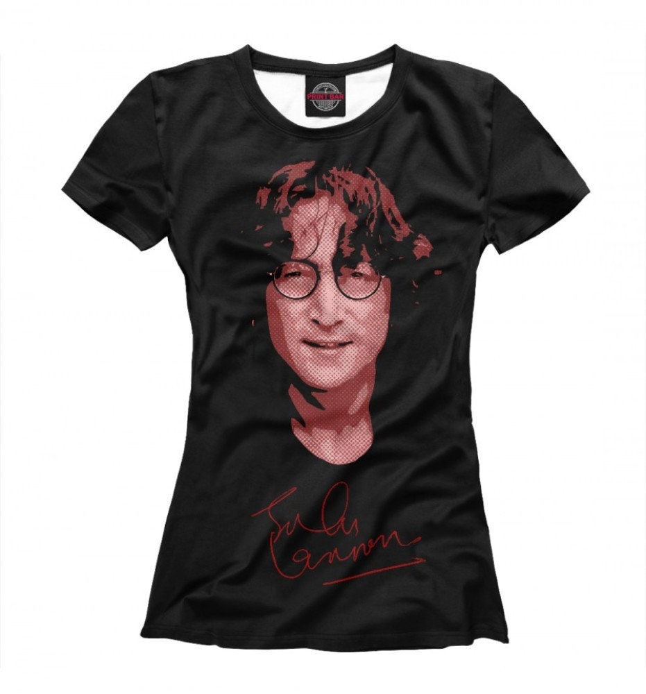 John Lennon Black T-Shirt Premium Quality Shirt Men's | Etsy
