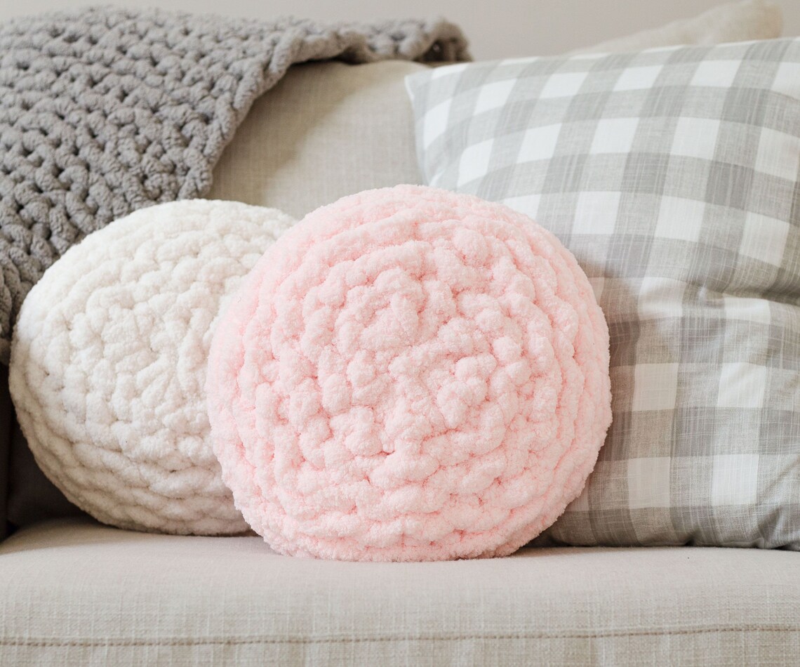 Flamingo Chunky Hand Knitted Pillow Chunky Knit Pillow Etsy