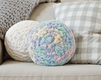 Funfetti, Chunky Hand Knitted Pillow, Chunky Knit Pillow, Knitted Pillow, Chunky Chenille Pillow, Home Decor, Bedroom Decor, Accent Pillow