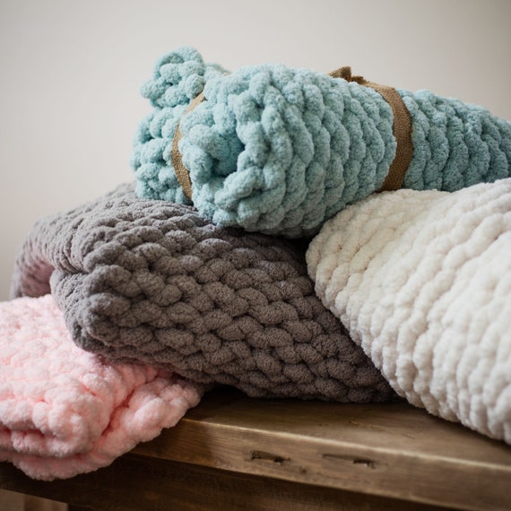 Chunky hand woven blanket sale