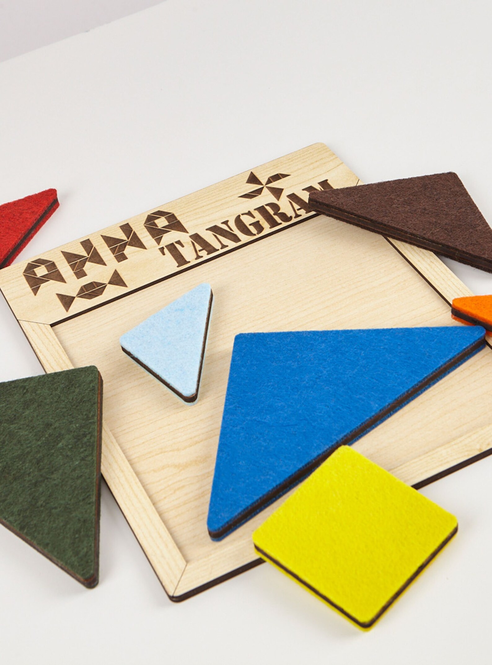 Educational Wooden Toy Custom 4 Mind Games in One, Tangram,sudoku, Tetris, XOXO Tic Tac Toe