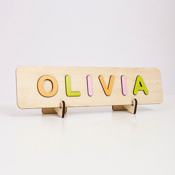 Personalized Name Puzzle,New Christmas Easter Gifts Children’s Games, Educational Learning BabyGift,First Birthday 1st Gift,Custom Toddler