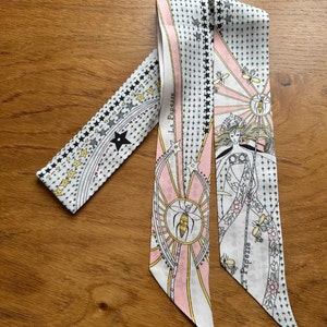 100% Mulberry Silk Tarot scarf, The High Priestess, The Sun,  The World,  Wheels of Fortune,  The Lovers,  The Star, Belt, 118cm*5.5cm