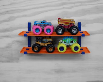 Esposizione da parete di Monster Truck in scala 1/64: Hot Wheels, Matchbox Cars
