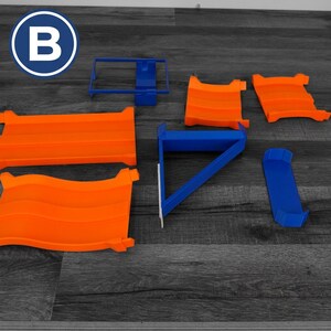 Pista de Monster Trucks para montaje en pared / Compatible con Hot Wheels y Monster Jam / Decoración para habitaciones infantiles B