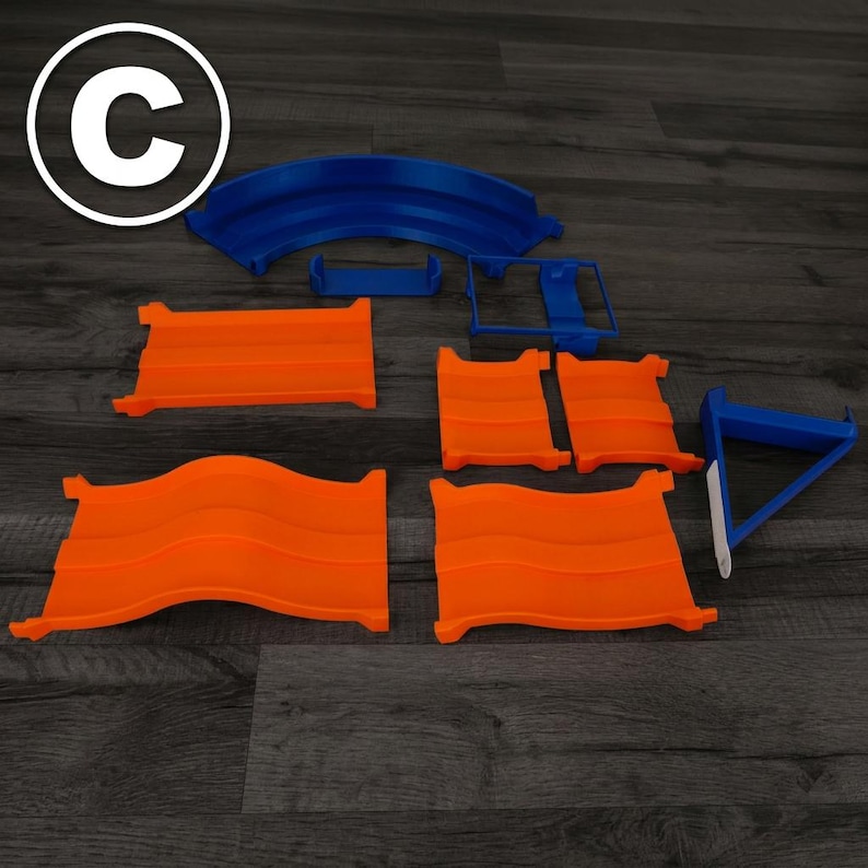 Pista de Monster Trucks para montaje en pared / Compatible con Hot Wheels y Monster Jam / Decoración para habitaciones infantiles C