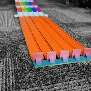 Mario Kart Rainbow Road Stopper | Rainbow Road Car Stopper | Rainbow Road Raceway | Compatible with Hot Wheels and Matchbox Cars and Track