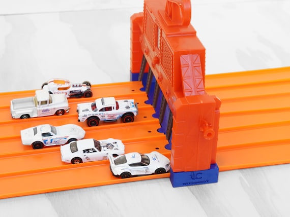 Super 6 Lane Raceway Finish Line Extender hot Wheels Super 6 Raceway  Extension Compatible With Hot Wheels and Matchbox Cars and Track 