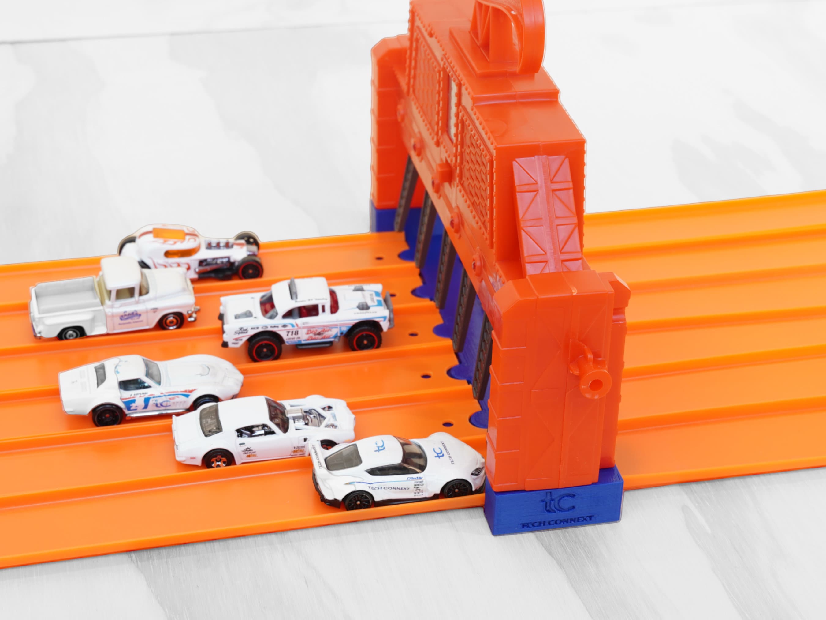 Super 6 Lane Raceway Compatible Extension Kit Combo Pack Compatible With Hot  Wheels and Matchbox Cars and Track 
