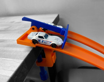 2 Lane Starting Gate with Clamp | Compatible with Hot Wheels and Matchbox cars and track