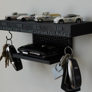 Wall-Mounted Key Holder - Personalized Keychain Holder | Compatible with Hot Wheel, Matchbox and other 1/64 Cars